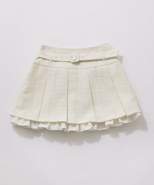 下襬荷葉邊百褶裙