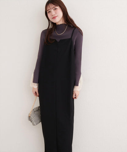 剪裁喬其紗吊帶連衣裙