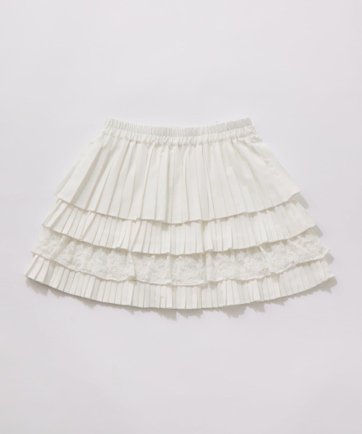 百褶層疊迷你裙