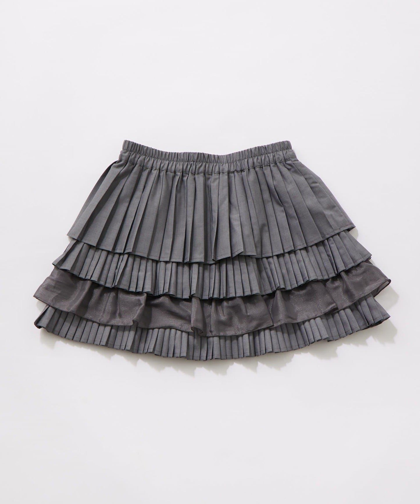 百褶層疊迷你裙