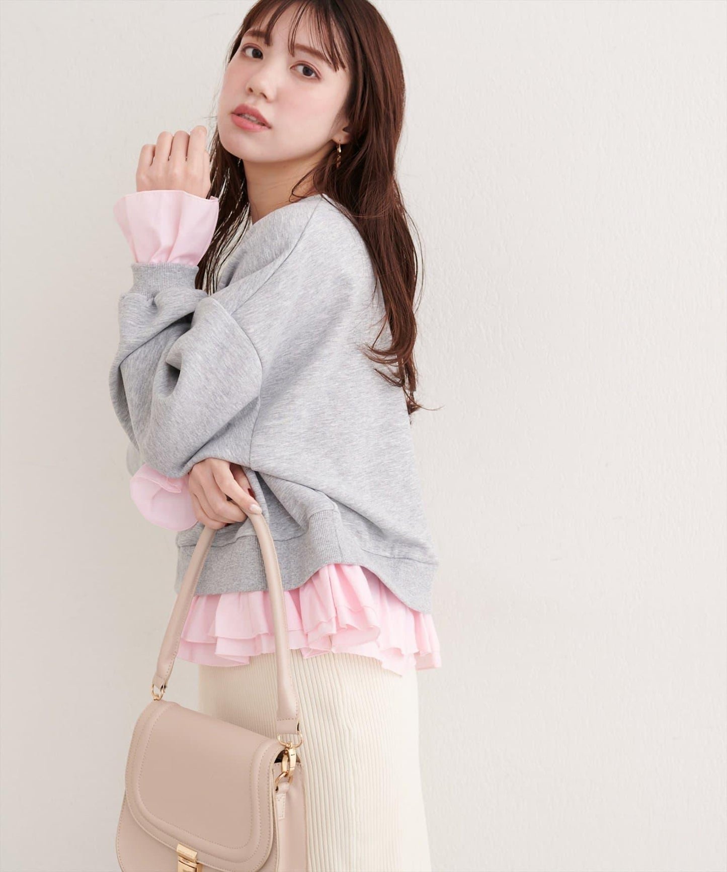 荷葉邊層疊套頭衫