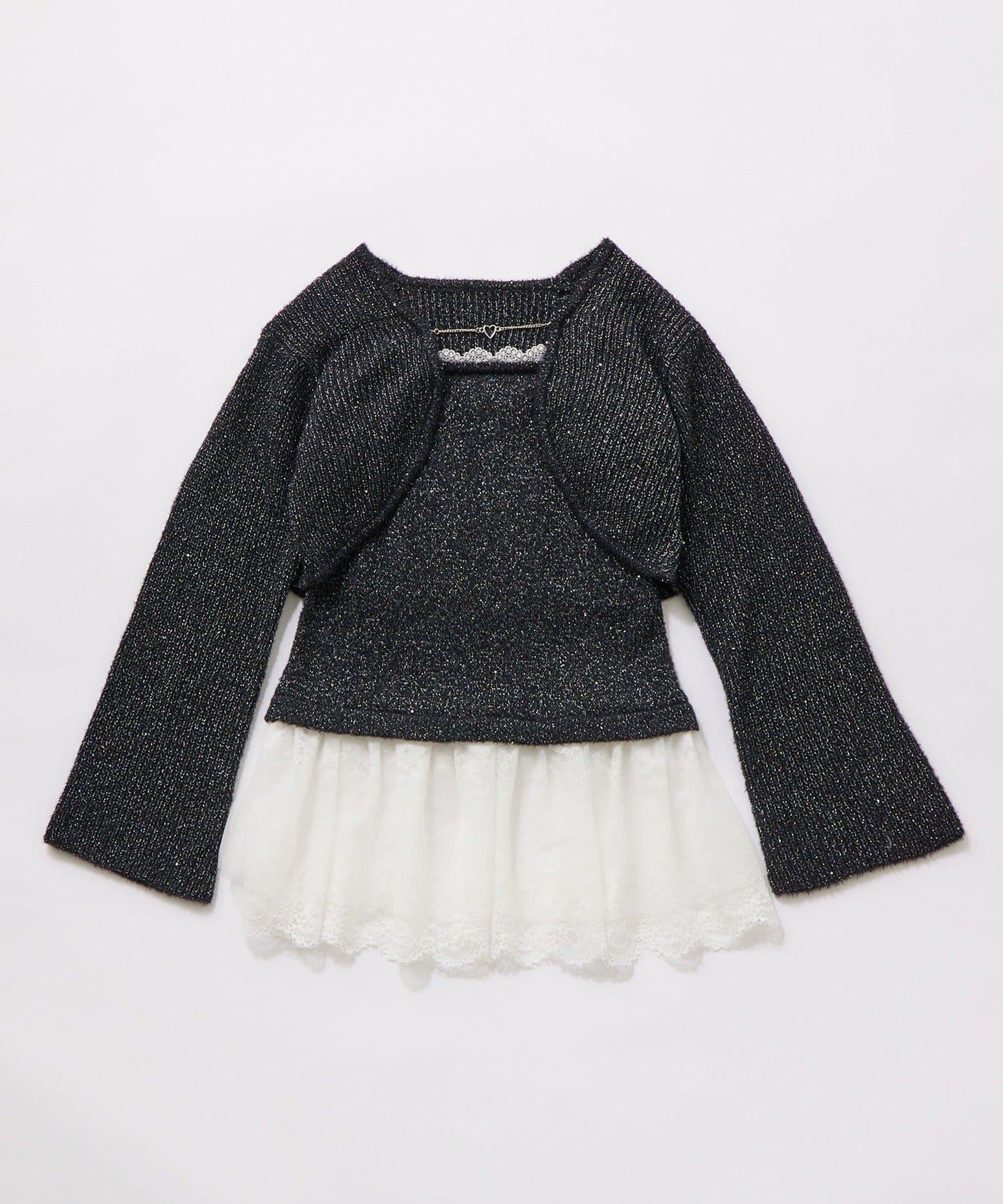 短外套荷葉邊吊帶套裝