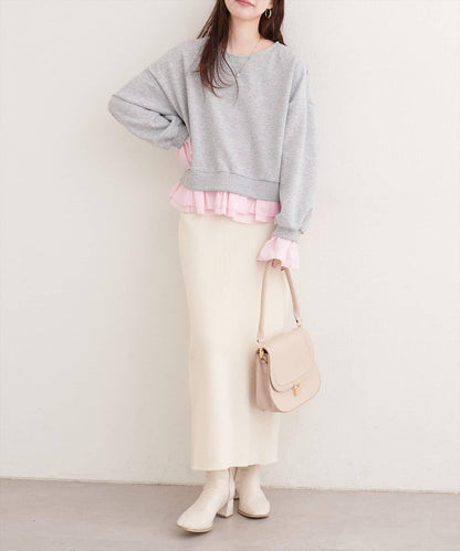 荷葉邊層疊套頭衫