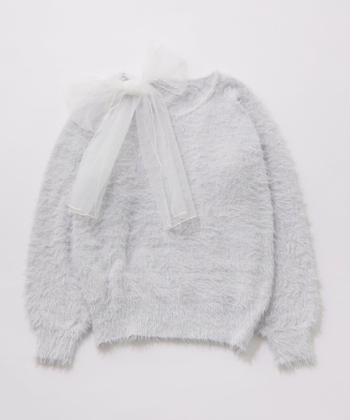 網紗蝴蝶結寬鬆連衣裙