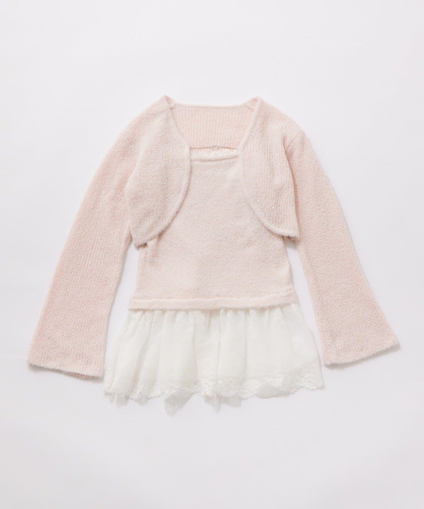 短外套荷葉邊吊帶套裝