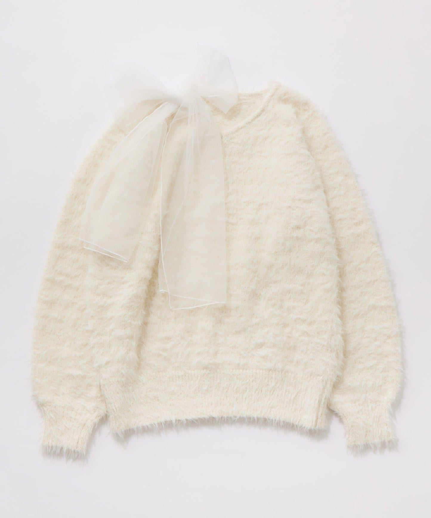 網紗蝴蝶結寬鬆連衣裙