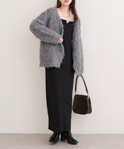 剪裁喬其紗吊帶連衣裙