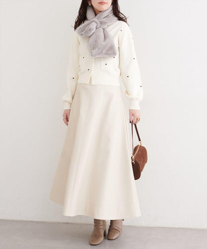 愛心刺繡帶口袋開衫