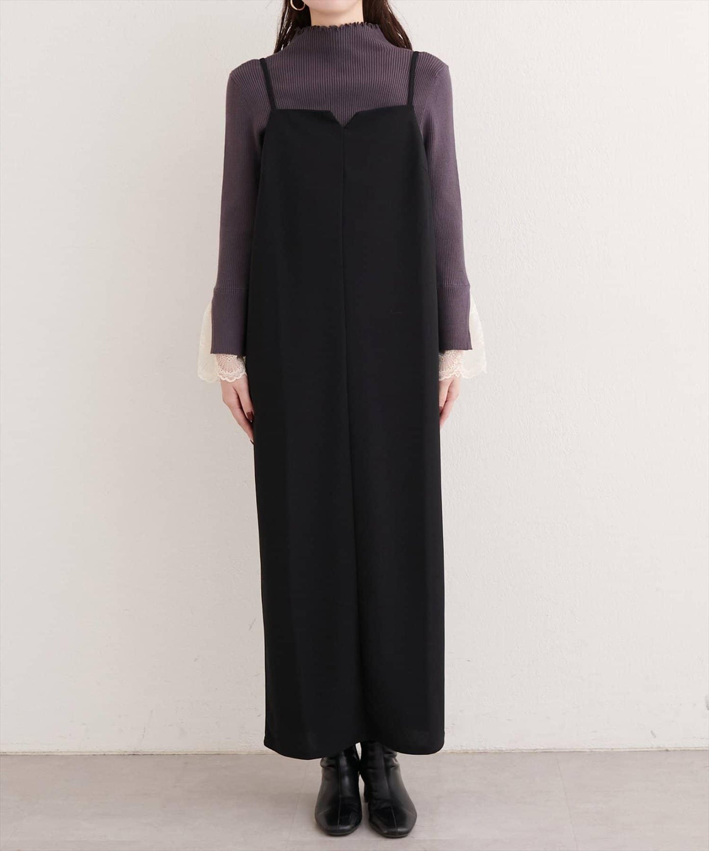 剪裁喬其紗吊帶連衣裙