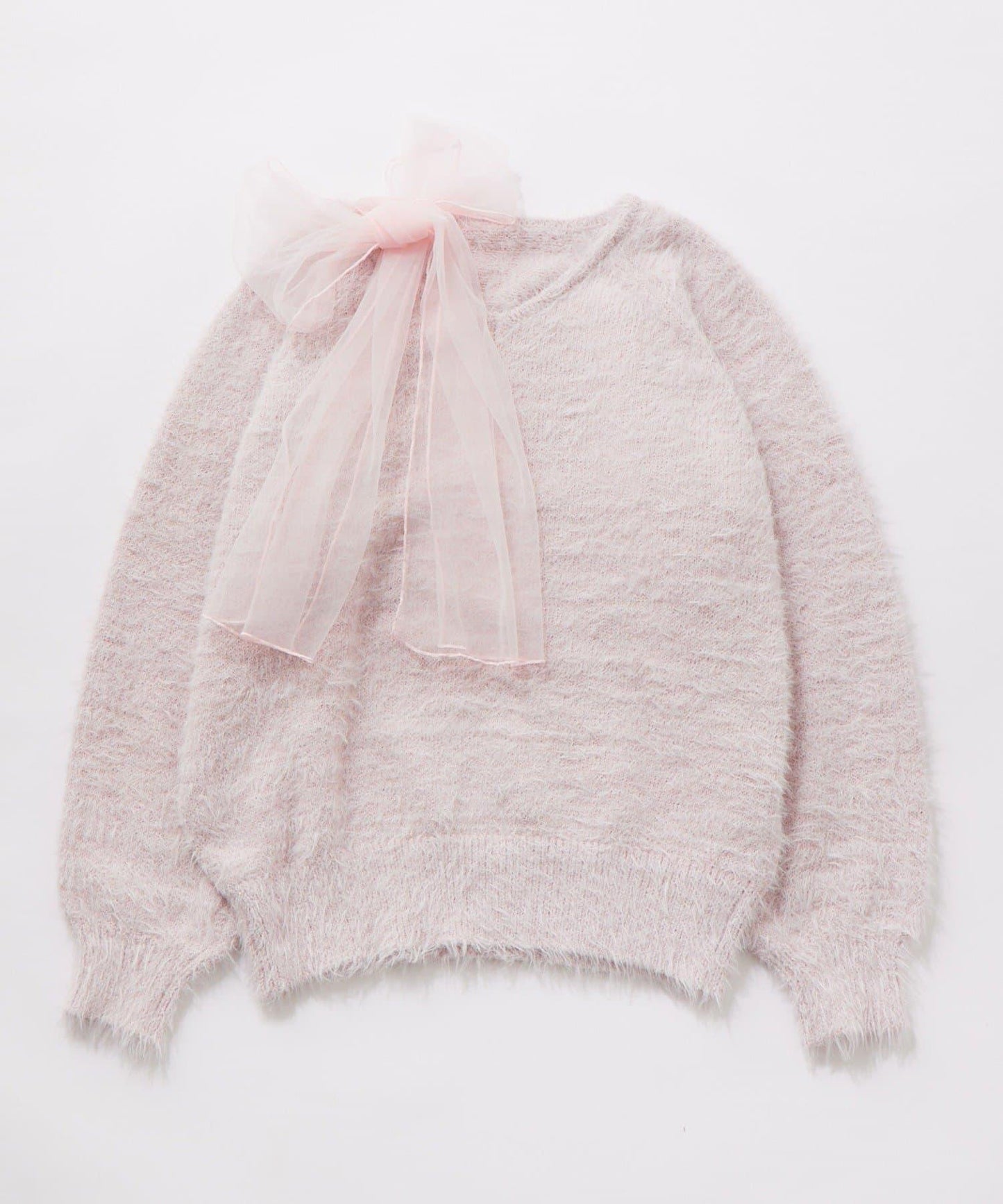 網紗蝴蝶結寬鬆連衣裙