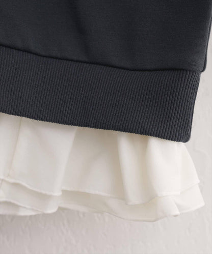 荷葉邊層疊套頭衫