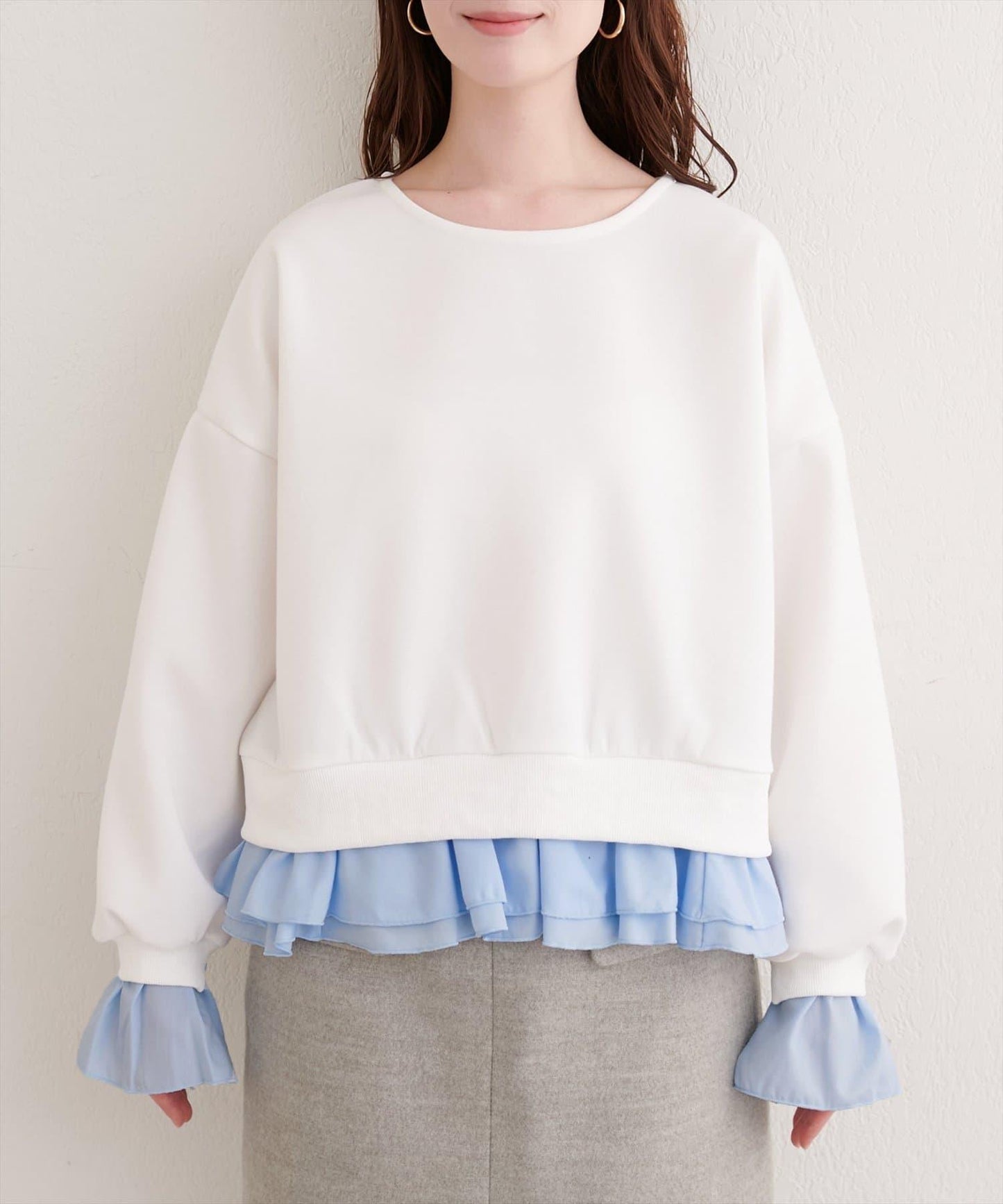 荷葉邊層疊套頭衫