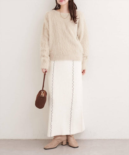 荷葉邊針織半身裙