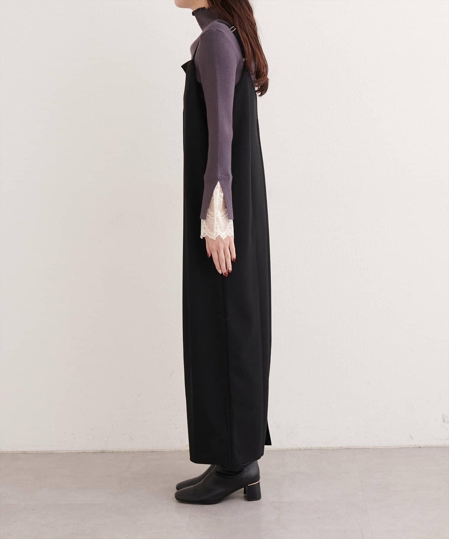 剪裁喬其紗吊帶連衣裙