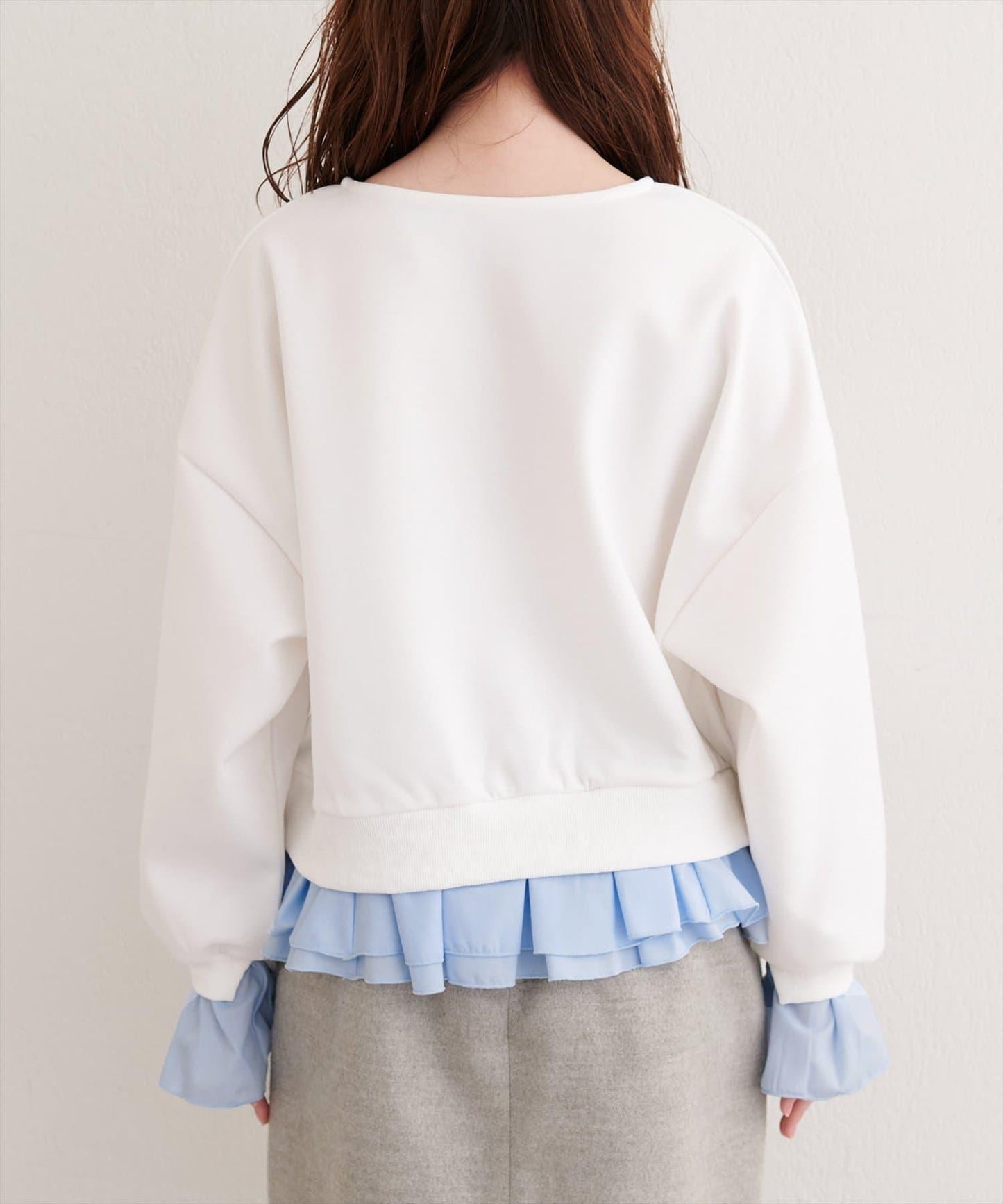 荷葉邊層疊套頭衫