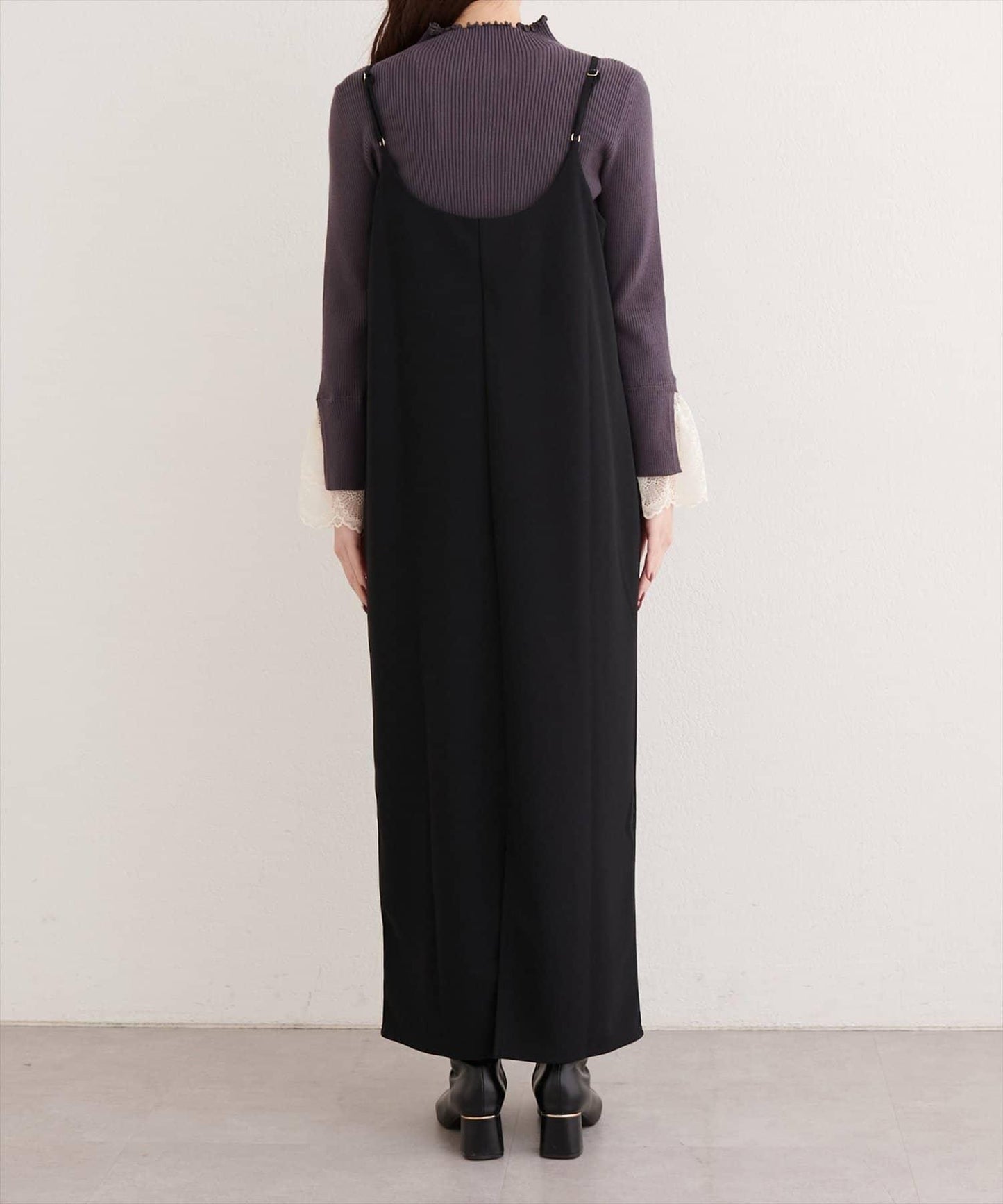 剪裁喬其紗吊帶連衣裙