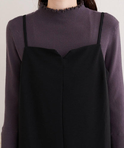 剪裁喬其紗吊帶連衣裙