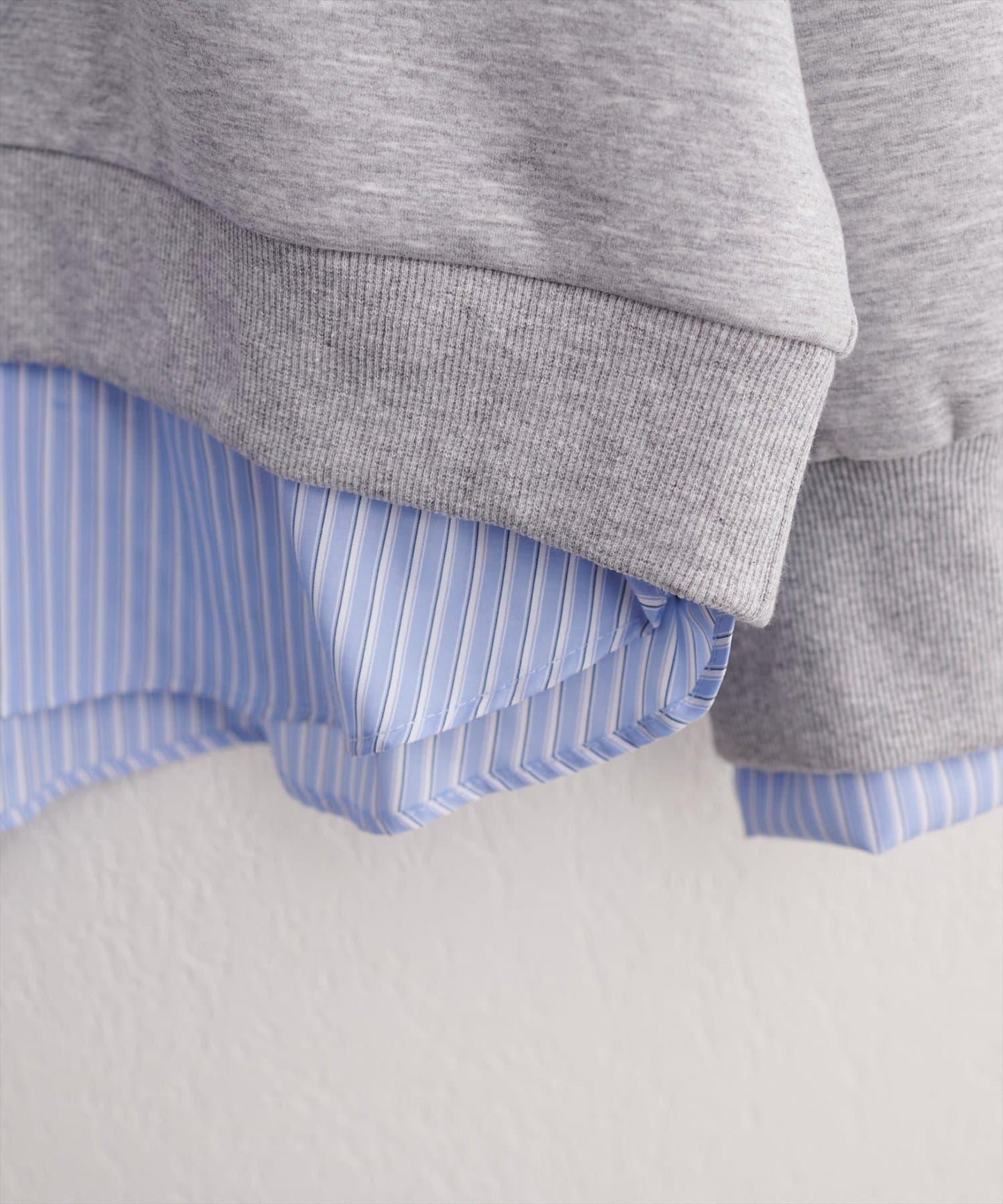 帶領結襯衫疊穿套頭衫