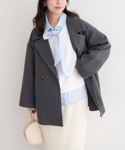 帶領結襯衫疊穿套頭衫