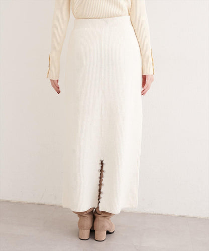 荷葉邊針織半身裙