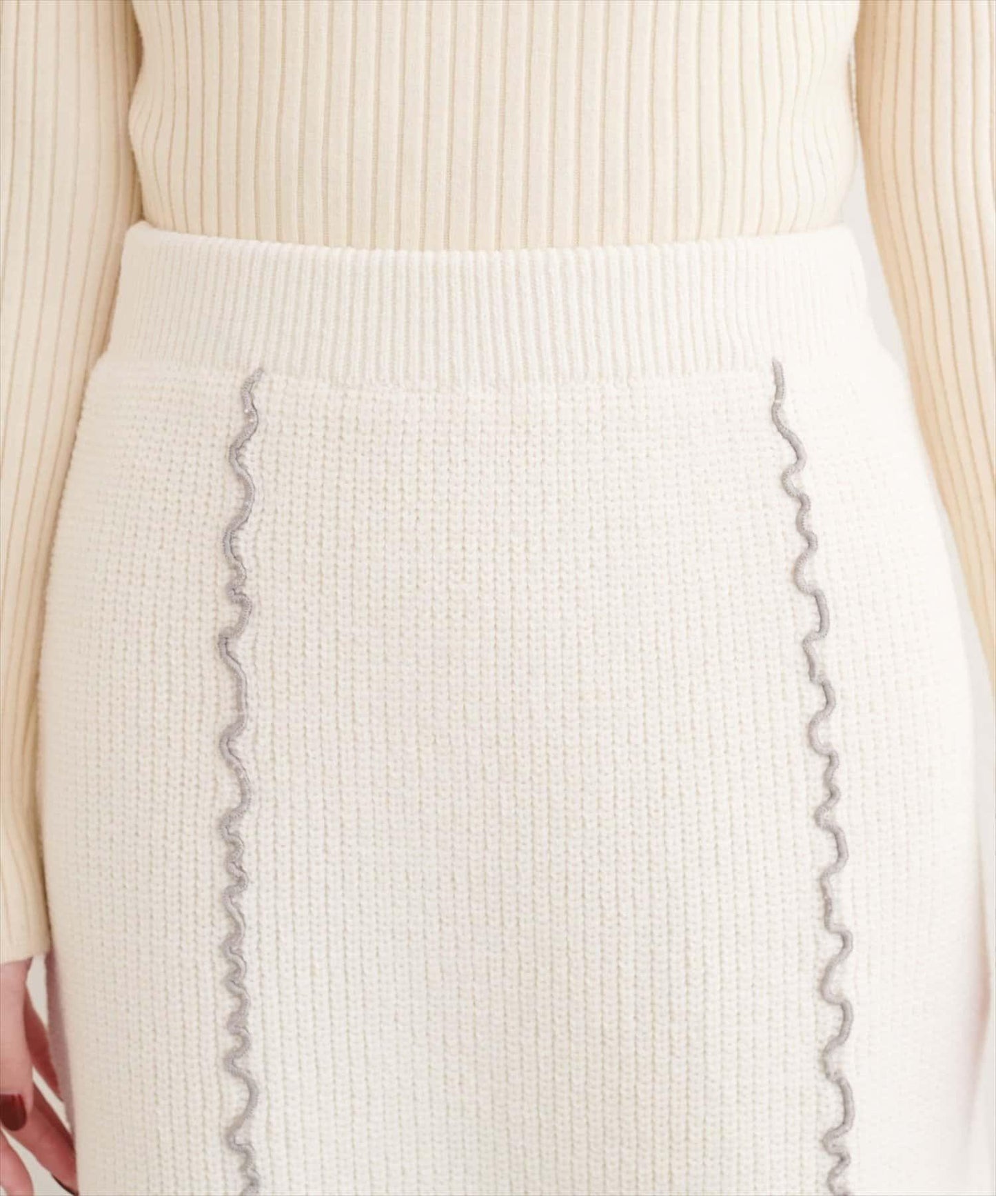 荷葉邊針織半身裙