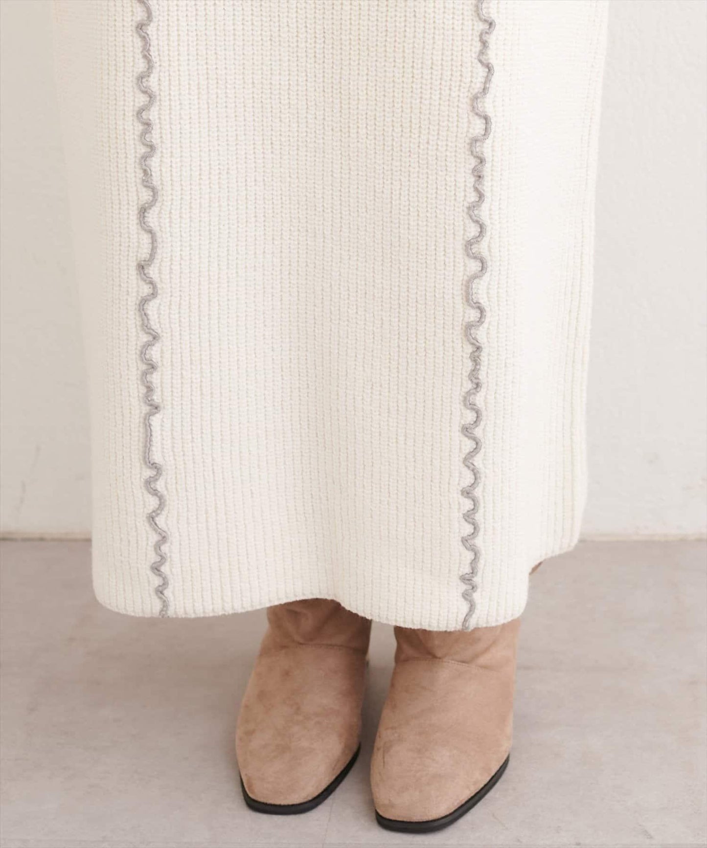 荷葉邊針織半身裙