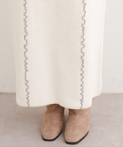 荷葉邊針織半身裙