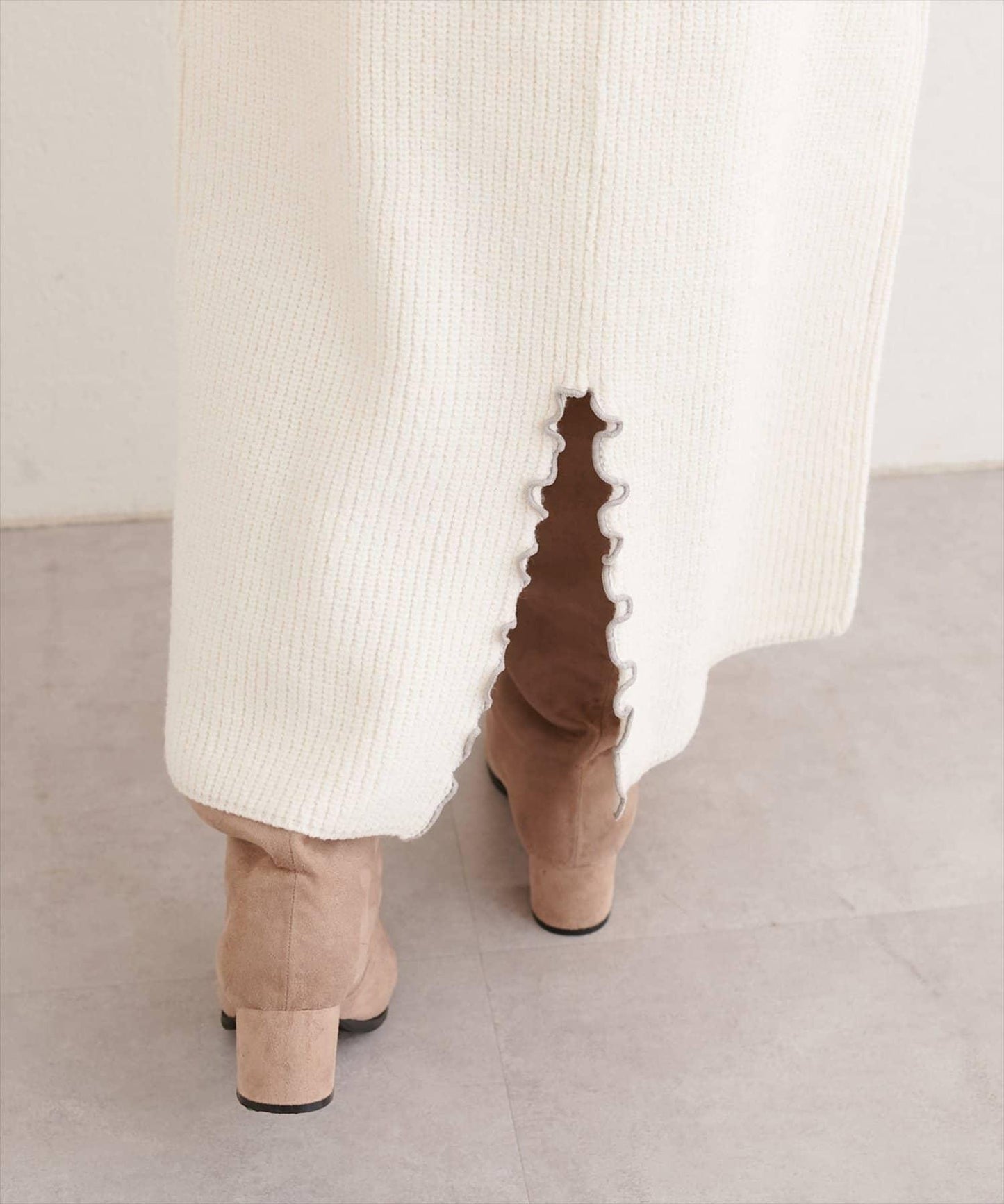 荷葉邊針織半身裙