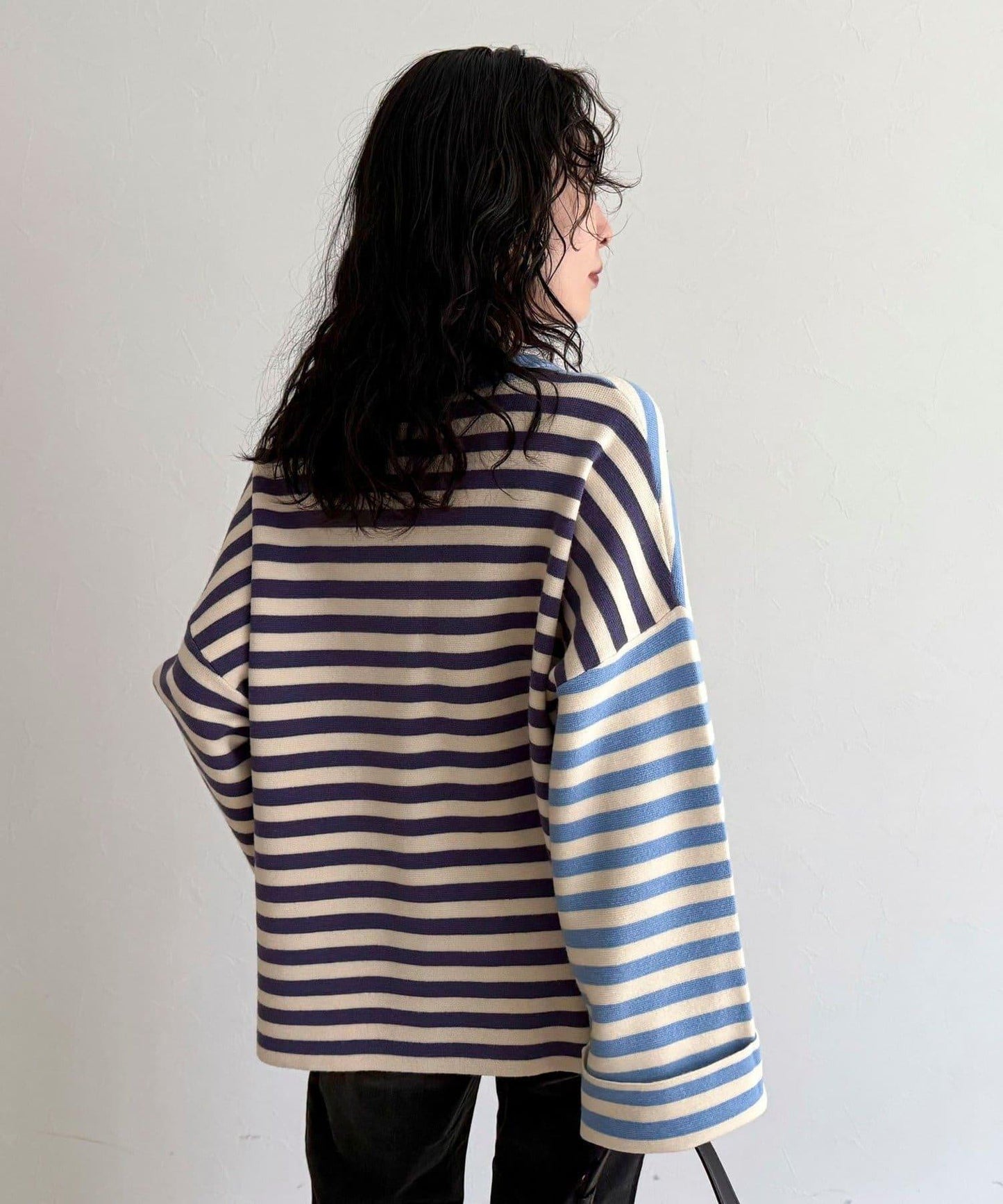 【GEVACO/ゲバコ】條紋針織套頭衫