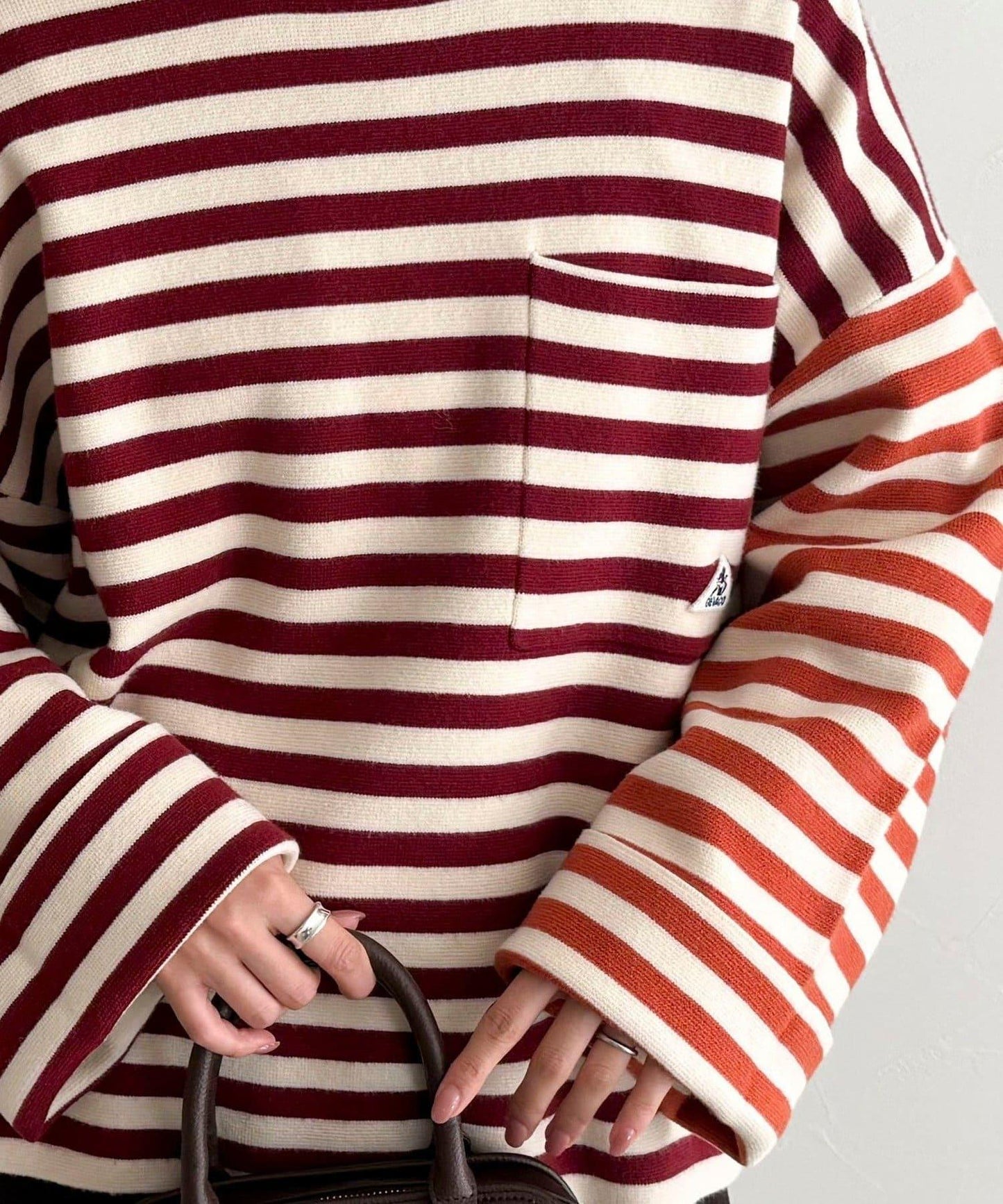 【GEVACO/ゲバコ】條紋針織套頭衫