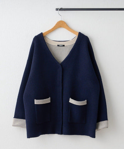 【nane】雙面配色開衫