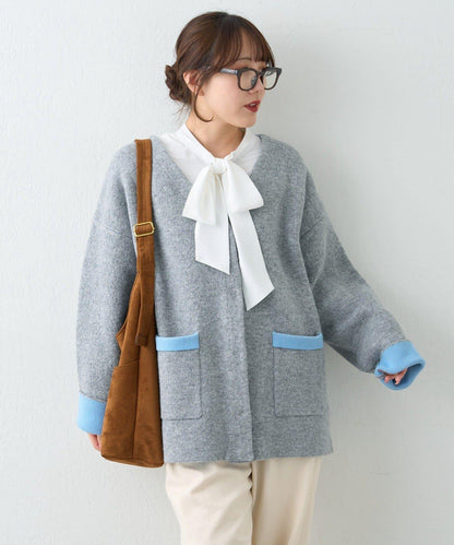 【nane】雙面配色開衫