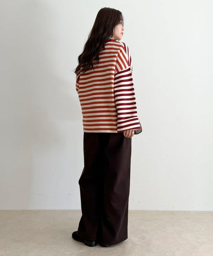 【GEVACO/ゲバコ】條紋針織套頭衫