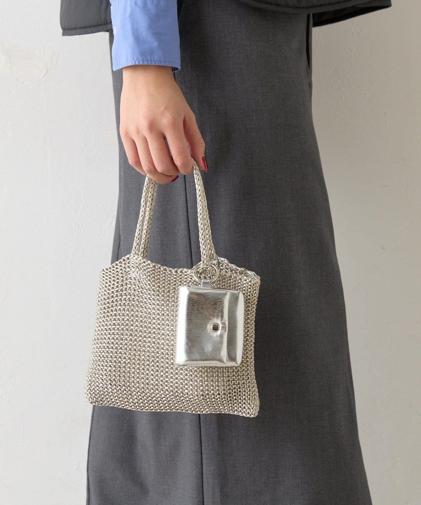 迷你零錢包附亮絲迷你手提包