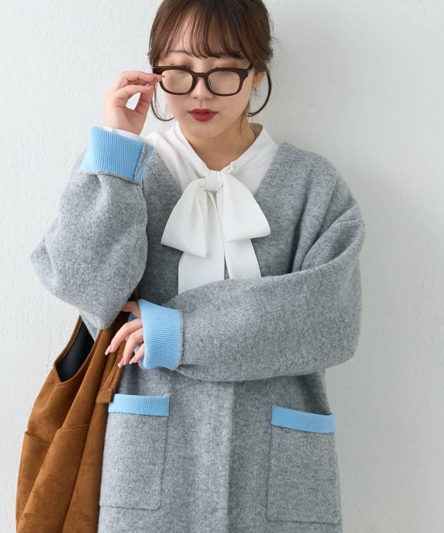 【nane】雙面配色開衫