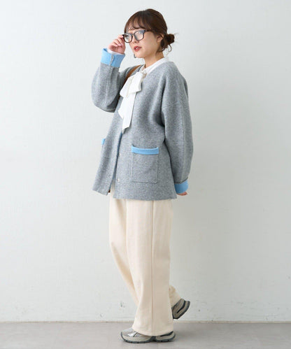 【nane】雙面配色開衫