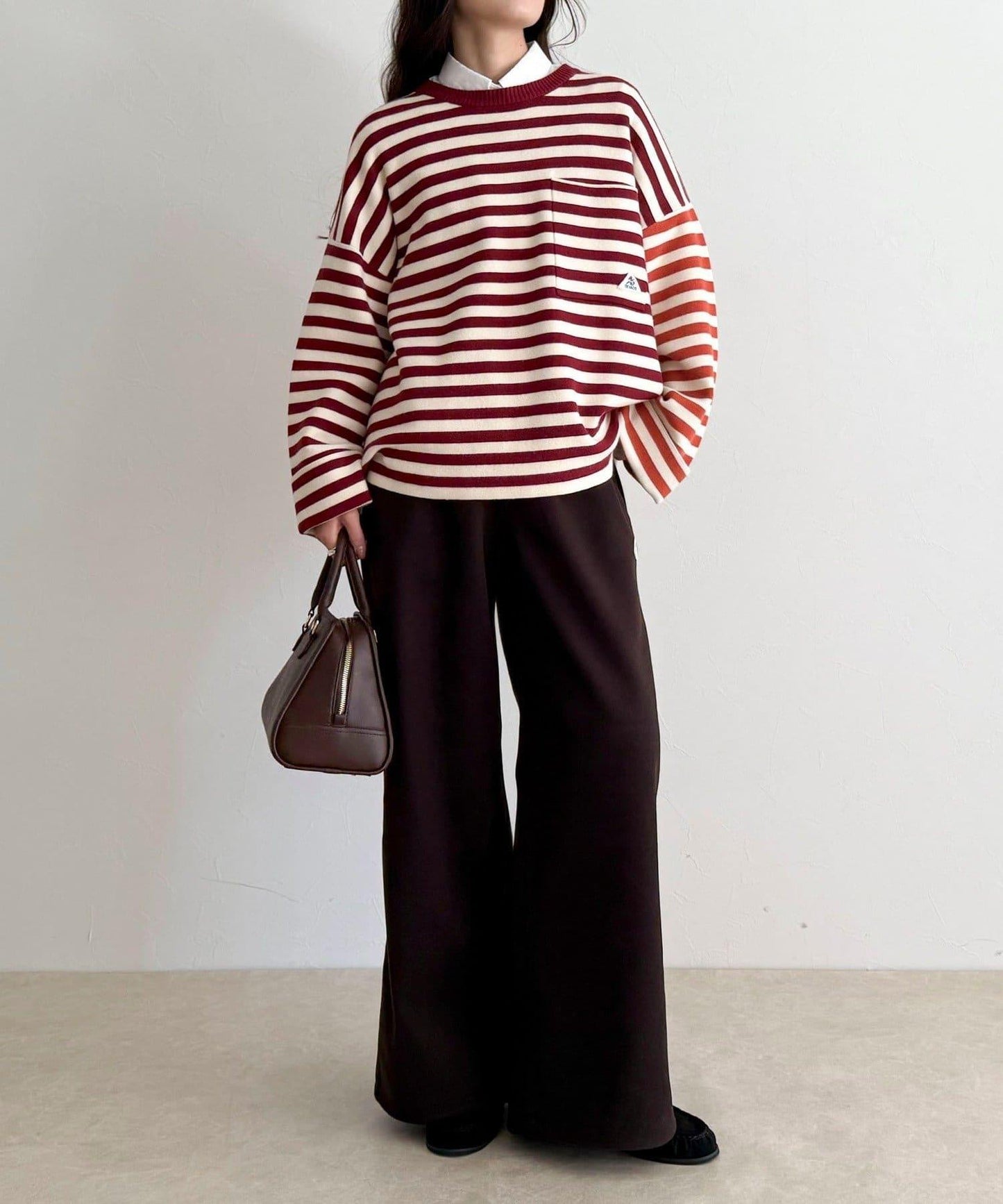 【GEVACO/ゲバコ】條紋針織套頭衫