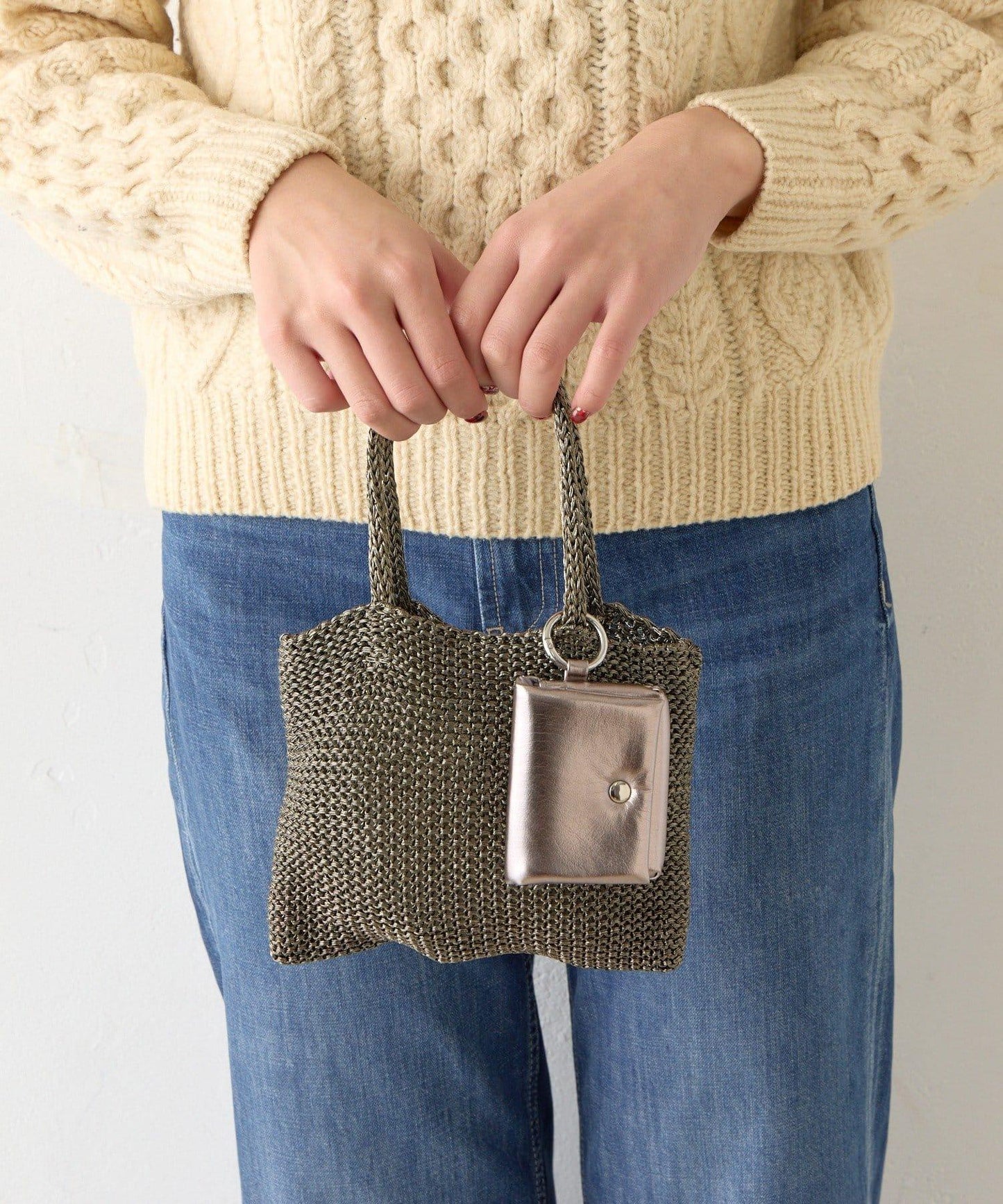 迷你零錢包附亮絲迷你手提包