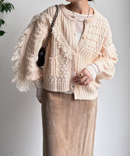 流蘇針織開衫