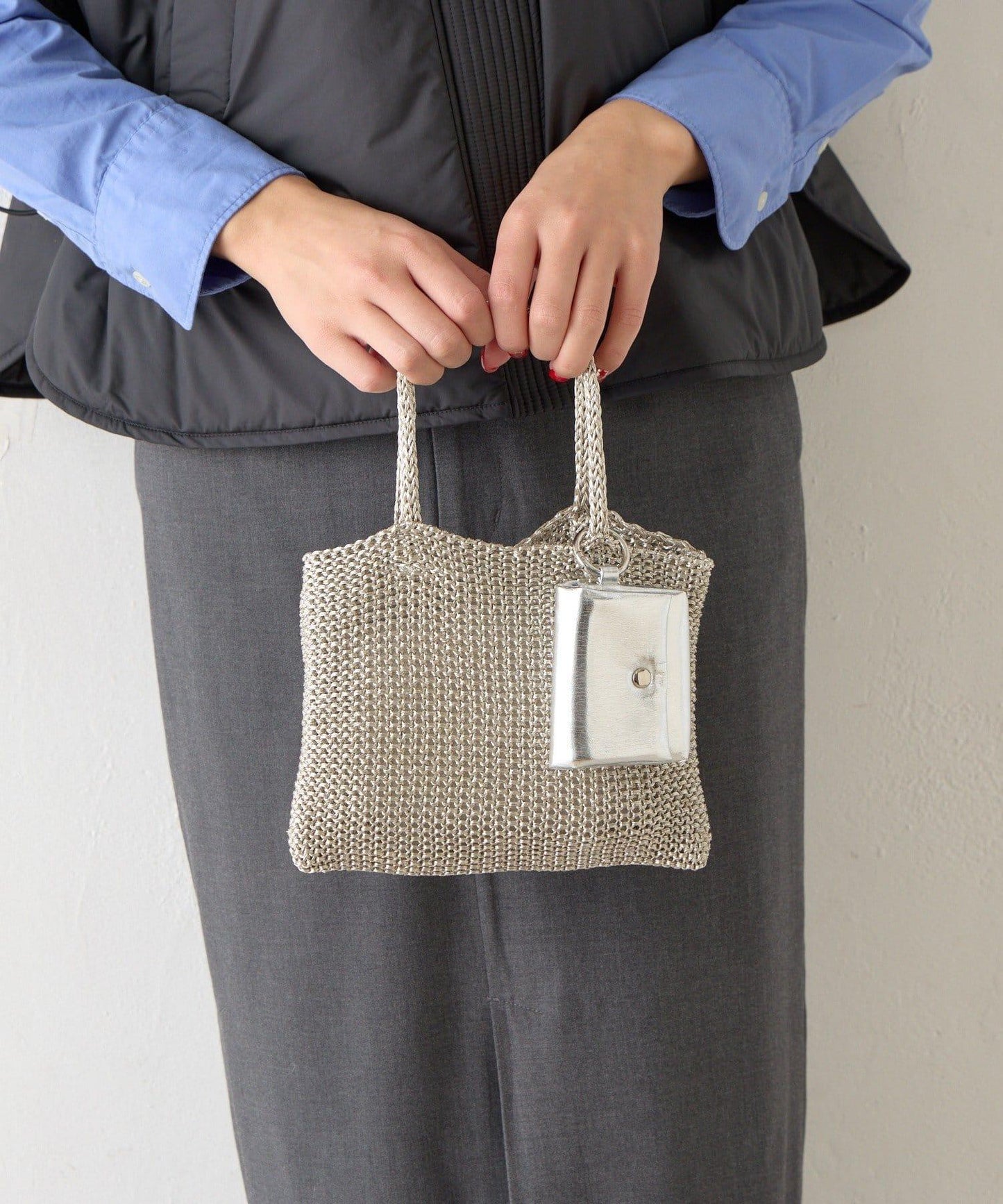 迷你零錢包附亮絲迷你手提包