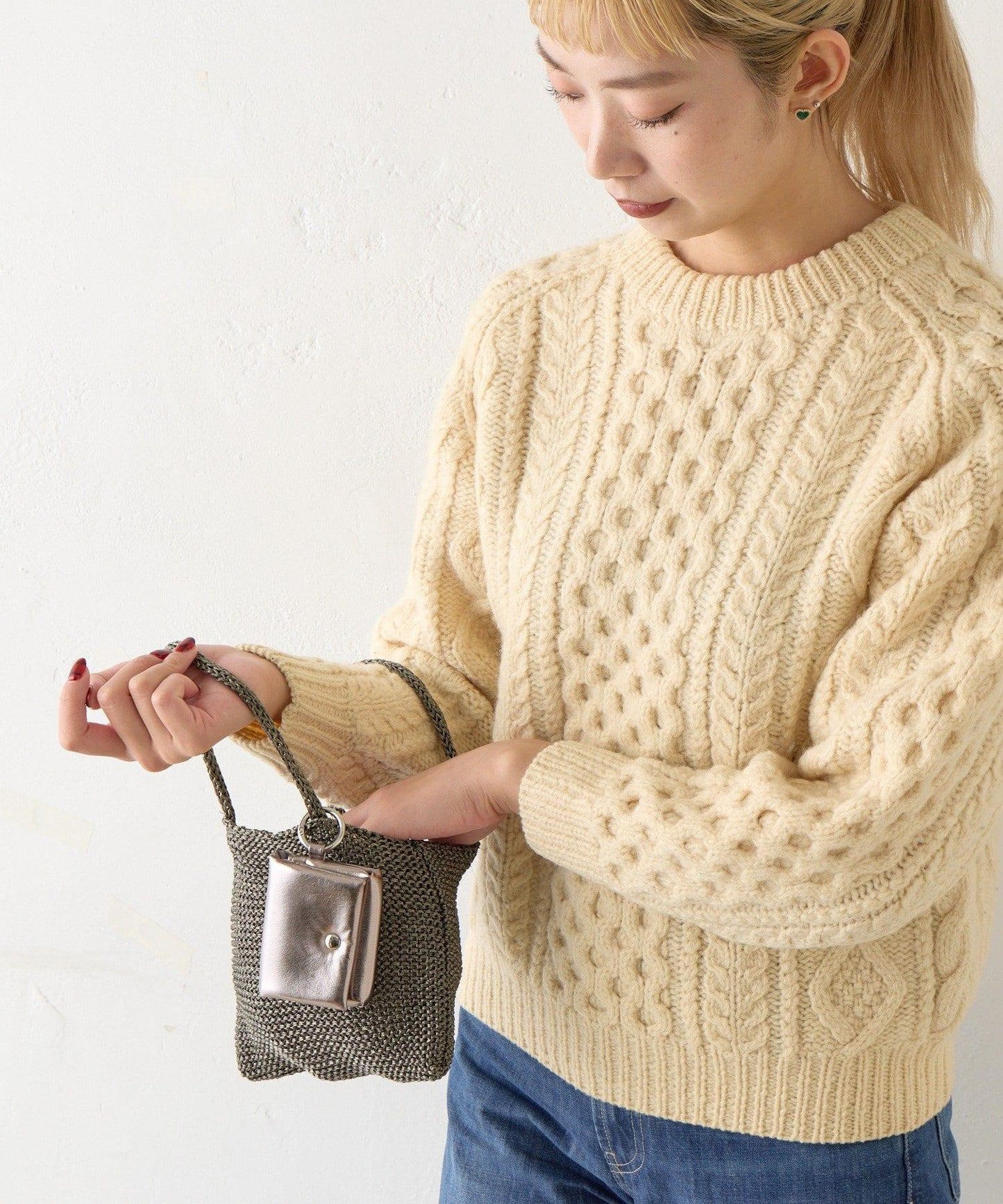 迷你零錢包附亮絲迷你手提包