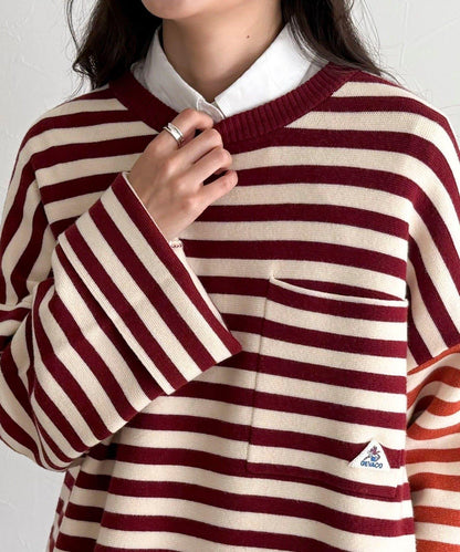 【GEVACO/ゲバコ】條紋針織套頭衫