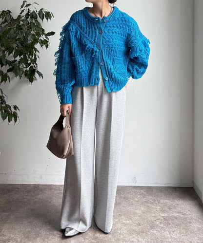 流蘇針織開衫