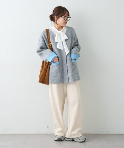 【nane】雙面配色開衫