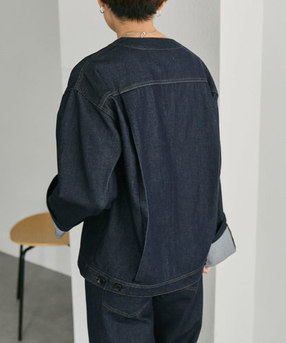 V領無領牛仔夾克【SUM1 STYLE】