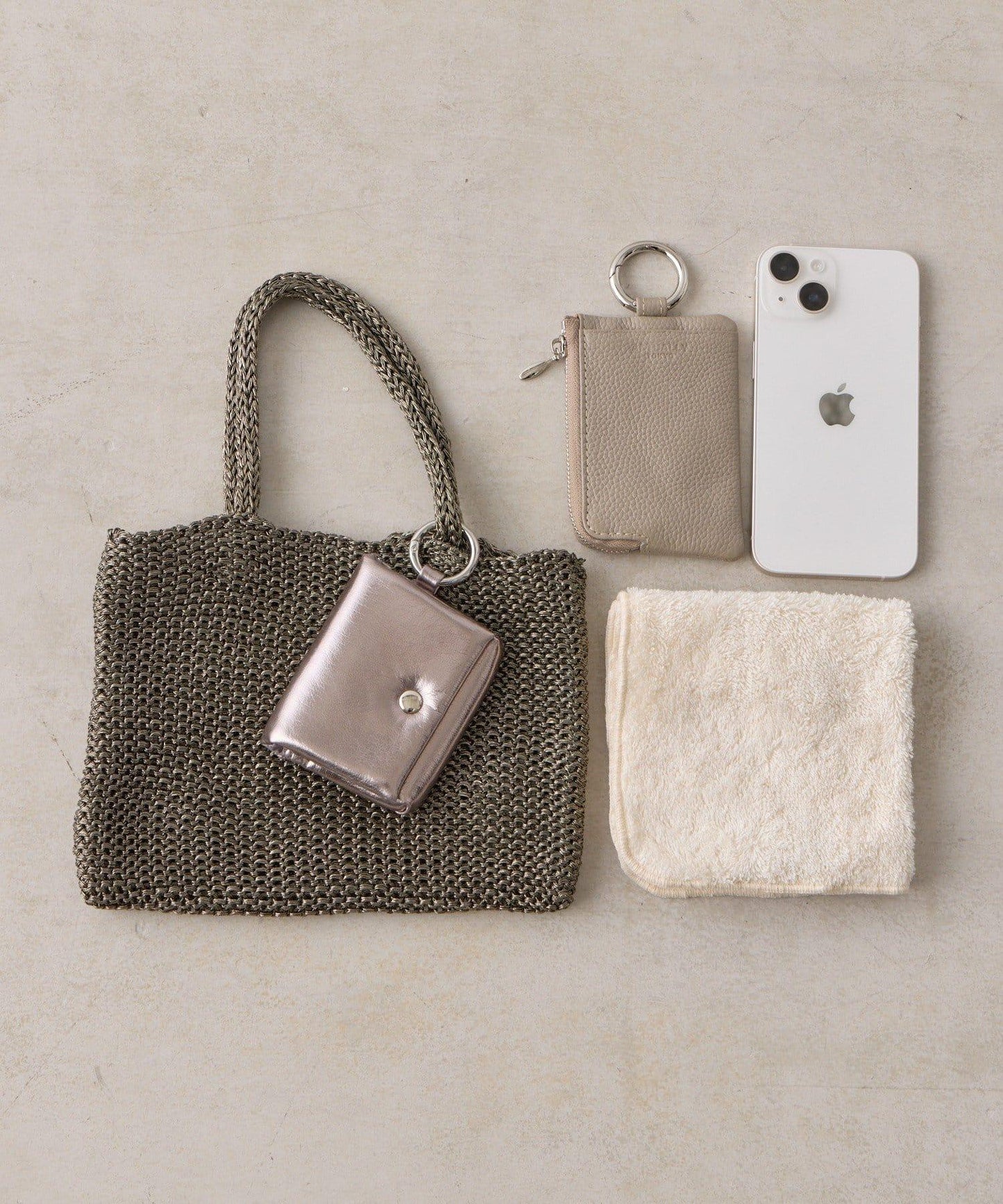 迷你零錢包附亮絲迷你手提包