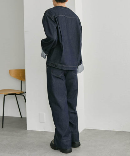 V領無領牛仔夾克【SUM1 STYLE】