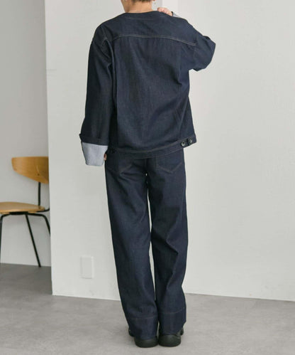 V領無領牛仔夾克【SUM1 STYLE】