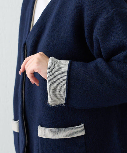 【nane】雙面配色開衫