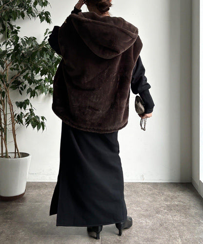 加絨加厚亨利領連衣裙